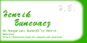 henrik bunevacz business card